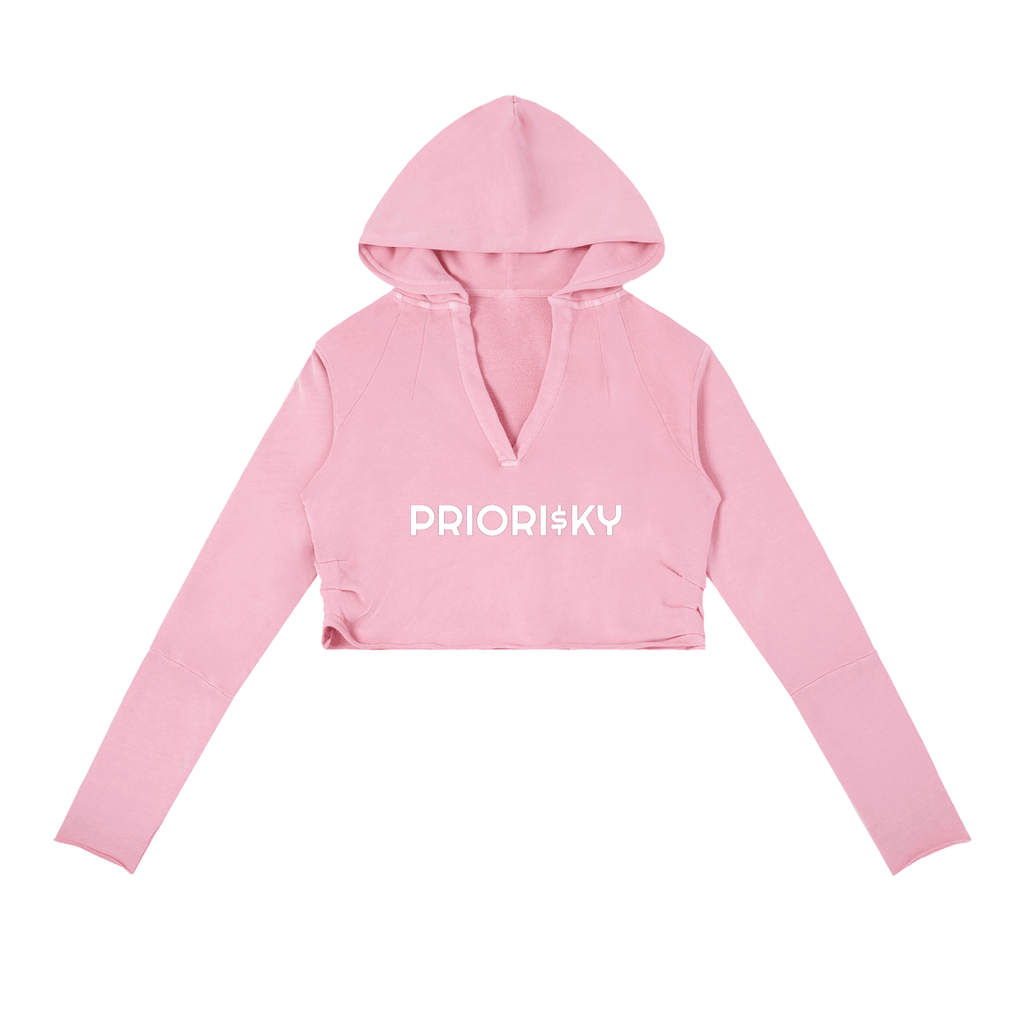 TAKE THE RISK™ WOMEN'S V - NECK CROPPED HOODIE - Priorisky