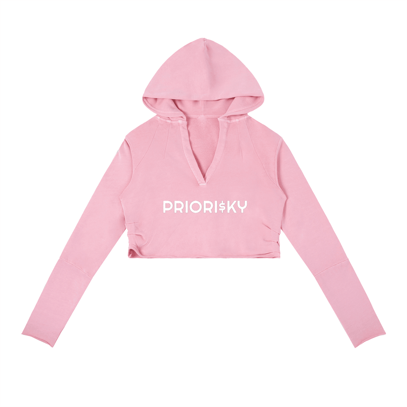 TAKE THE RISK™ WOMEN'S V - NECK CROPPED HOODIE - Priorisky
